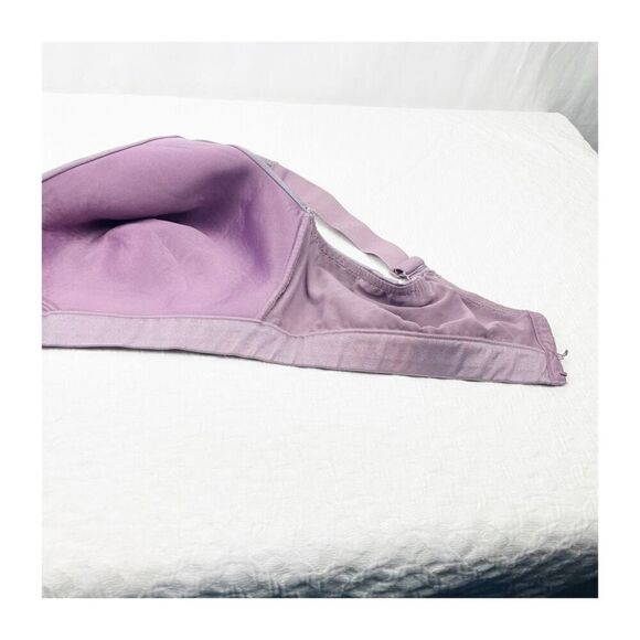 Cacique 42dd purple upcycle bra damaged missing hooks and stains - Picture 13 of 16